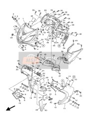 5YPF339100P2, Verkleidung, Vorne, Yamaha, 0